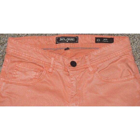 Jack of Spades Jack Straight Leg Denim Jeans Salmon Men's 31x34 - Picture 4 of 11